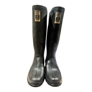 Men’s Royal Black Mid Calf Rain Work Outdoors Boots Size 10